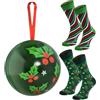 Rainbow Socks - Calzini di Natale in una palla di Natale per lui e per lei - 2 Paia