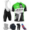XRLQZH Abbigliamento ciclismo uomo salopette completo Ciclismo Uomo Maglia Maniche Corte Squadra Professionale manica corta abbigliamento bici pantaloncini con bretelle set gel pad