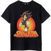 Sonic The Hedgehog Maglietta da Ragazzo | T-Shirt Grafica a Maniche Corte Shadow The Hedgehog | Top da Gioco Nero Girocollo a Maniche Corte | Regalo di Abbigliamento Classico da Gioco
