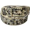 styleBREAKER Cintura da donna con borchie di diverse forme, cintura in ecopelle unicolore, cintura da donna regolabile 03010008