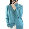 OWEIEYEU Cardigan da donna in lana merino tinta unita con scollo a V a maniche lunghe tinta unita maglia strato base morbido caldo top