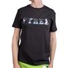 PYREX ORIGINAL - T-Shirt da Donna in Cotone, Girocollo, Manica Corta, Logo Frontale Riflettente - Art.45164 (Nero, M)