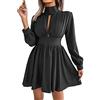 DAUZ Vestito da Alta Pieghettato Poliestere Unico Alla Moda di Colore per le signore! (#1)