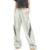FCOOLYEET Pantaloni da uomo Y2k pantaloni larghi della tuta cargo a gamba larga Harajuku pantaloni da paracadute da uomo, A#grigio, S