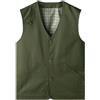 Cexiakong Gilet da pesca da uomo, per attività all'aria aperta, senza maniche, per fotografia, caccia, sportivo, multi-tasca, leggero, con bottone, gilet da uomo, per il tempo libero, baggy, verde