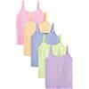 NEXT Ragazza Confezione da 5 Canotte Pastello a Coste Multi Pastello 3 Anni