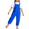 Generico Salopette Bambina Bambino Estive 3-14 Anni in Misto Cotone Tuta Meccanico Leggero Tuta da Lavoro Oversize Pantaloni Casual Mare per Sportivo, Scuola Materna ed Elementare