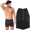BestSale247 Confezione da 6 boxer da uomo, biancheria intima, con maniglia, a quadretti, Nero , M