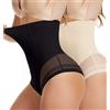 CheChury Mutande Contenitive Guaina Contenitiva Donna Slip Pancia Piatta Vita Alta Intimo Modellante Pancera Contenitiva Intimo Contenitivo Modellante Snellente Senza Cuciture Slip Dimagrante