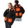 DR.PREPARE Gilet Riscaldato Uomo Donna 3 Temperature Giubbotto Riscaldato Felpa Riscaldata Giacca Riscaldata USB Ricaricato per Attività all'Aperto Viaggio Sport Tempo Libero