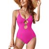 SHEKINI Maglia Costine Costume da Bagno Intero da Donna Regolabile Cutout Costumi Intero Donna