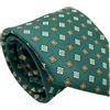 CARACCIOLO Cravatta uomo Sartoriale in seta - Squisita fattura ed elegante varietà (ENGLAND VERDE)