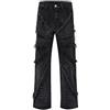 Generico Jeans Felpati Uomo Invernali Baggy alla Caviglia Larghi Skinny Strappati Chiari Pantaloni Estivi Nero 44