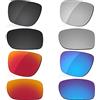 LenzReborn Sostituzione Lente Polarizzata Compatibile con Occhiali Da Sole Ray-Ban RB4165-54 Justin - Più opzioni, nero scuro + grigio argento + rosso fuoco + blu ghiaccio, Taglia unica