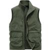 Kobilee Gilet da Lavoro Uomo Taglie Forti Gilet da Lavoro Smanicato Multitasche Antistrappo Gilet Caccia Elegante Pile Gilet Tattico Senza Maniche con Zip Giubbotto da Lavoro