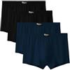 BORATO Intimo da Uomo Taglie Forti Slip da Uomo per Taglie Forti4 Pezzi/Lotto 10xl 100% Cotton's Maschile Shorts Pantaloni da Uomo Pantaloni Boxer per Uomini Comodi più Dimensioni-2blk2blue-9xl