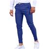 Generisch Pantaloni da uomo in tessuto nero, Slim Fit, elasticizzati, per il tempo libero, leggeri, per il business, loungewear, tinta unita, adatti a tutte le occasioni, traspiranti, a gamba stretta, pantaloni