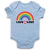 My Icon Art & Clothing Love is Love - Tutina per neonato LGBT Pride, Azzurro, 0-3 Monate