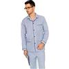 Generico Diplomat Pigiama Uomo Flanella 100% Cotone Casacca con Bottoni Moda Egidio (M 50, Azzurro Medio)