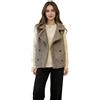 VerverSenceiy Gilet da donna in ecopelle scamosciata stile motociclista Foderato in pile, vestibilità morbida Giacca senza maniche Caldo in primavera, autunno e inverno Tasche laterali (3XL,Grigio marrone A)