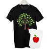 t-shirteria Coppia Tshirt e body Neonato Intimo da Giorno Festa del Papà albero mela Padre Bimbo Piccolo idea regalo