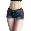 ORANDESIGNE Pantaloncini di Jeans da Donna Sexy Hot Pants a Vita Bassa Mini Shorts Jeans Sexy Partito Night Club Discoteca