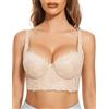 FallSweet Reggiseno Push Up con Ferretto Donna Reggiseni Pizzo Ttaglie Forti