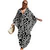 XIVISTO Maxi Lungo Beach Caftano Donna Oversize Abito da Spiaggia Copricostumi Pareos Boho Kimono Costume da Bagno Cover Up