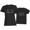 t-shirteria Coppia T-Shirt Madre Figlio - Nome Personalizzato - Madre - Figlio - Maschietto - Set - Famiglia - Festa Mamma - Coordinato - Idea Regalo - Famiglia - Regalo