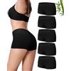 Channo Boxer Donna con bambù Senza Cuciture: Morbido e Traspirante Adatto alle Pelli Sensibili per Sport e Relax Pacco da 5 (Nero L)