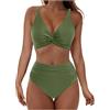 hehiy Costumi da Bagno Donna Due Pezzi Piscina Costume Tankini Set Mare Curvy Canotte con Vita Alta Slip Contenitivo Costume Bagno Donna Elegante e Versatile