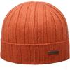 Melegari Berretto di Maglia Beanie Belluno | 100% Cashmere Riciclato | Recycled And Sustainable Cashmere | Ecologico ed Economico | Leggero 50 Grammi | Made in Italy (IT, Numero, 54, 63, Arancione)