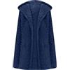 Cocila Women's Loose Long Hooded Coat Warm Plush Cardigan Autumn And Winter Soft Comfortable Clothes Fashionable Sacco Zavorra (Blue Xxl) Piumino Leggero Donna Primavera Giubbotto Donna Autunno
