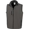 SADISRLS Gilet da lavoro in softshell micropile antivento impermeabile, senza maniche, calda con cerniera, multi tasche, per viaggio, tempo libero, Tg. S-3XL (IT, Testo, 3XL, Regular, Regular, Grigio Scuro)