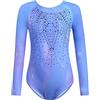 trudge Ragazze Ginnastica Leotards Body Danza Claasica Balletto Ginnastica Artistica Manica Lunga per Bambini 160 9-10 anni