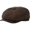 TOP-EX L/XL/XXL lana merino da uomo, 8 pannelli, a spina di pesce, in tweed retrò, cappello da racchetta