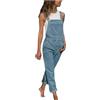 Viunychn Latzhose Damen Jeans Verstellbare Overalls Hosen Weites Bein Loose Fit Jumpsuit Pants Stretch Elegant Jumpsuits Vintage Lässig Casual Ärmellos Lockere Baggy Denim