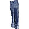Generic Jeans da uomo slim fit svasati impilati pantaloni in denim hip hop streetwear strappato skinny gamba dritta comfort pantaloni maschili