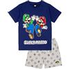 Super Mario Nintendo Pigiama Boys Bambini Luigi Blue o Red Short PJ 5-6 Anni