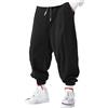 Celanisai Pantaloni da uomo in velluto a coste, larghi, leggeri, per il tempo libero, elasticizzati, in vita alta, da uomo, larghi, Hip Hop Staight Streetwear, O nero., 3XL