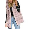 Cocila Gilet Da Donna Senza Maniche In Eco Pelliccia Corta Con Cappuccio Scaldamuscoli 7Rosso (Pink L) Smanicato Donna Elegante Giacca Doppiopetto Parka Militare Cappottino Elegante Tasche
