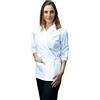 tessile astorino Ricamo 0 - Kimono Donna da Lavoro Bianco - Divisa per Estetista, Parrucchiera, Spa, Strutture Sanitarie, Alimentari - Made in Italy