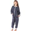Merry Style Pigiama Intero con Cappuccio Bambina e Ragazza MS10-223 (Navy Stelle, 146-152)