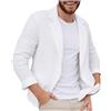 HAOLEI Blazer Uomo Elegante in Cotone Giacca Slim Fit Monopetto a Due Bottoni Regular Fit Primaverile da Lavoro e Completo Abbigliamento Primavera Uomo Camicia Hawaii Vacanze Beach