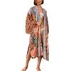 YOUKD Kaftan Lungo Estivo da Donna Maxi Abito Bohémien Accappatoio da Spiaggia Kimono Spazioso Taglia Unica