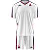 Kappa - Completo T-Shirt Pantaloncino, Bambino, Poliestere, Calcio, modello: Kombat Kit 2025 Genoa