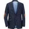 RAJEGAR Cappotti sportivi da uomo in tweed a spina di pesce slim casual con risvolto dentellato misto lana giacche blazer vintage cappotto sposo britannico, Marina Militare, XS