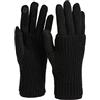styleBREAKER Guanti da donna 3 in 1 per touchscreen con polsino in maglia rimovibile | Guanti invernali | 3 varianti d'uso | Morbidi, caldi ed elastici in molti colori, colore:Nero