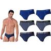 Navigare 6 Slip Uomo, Mutanda Elasticizzata in Cotone, Elastico Esterno Parlato, Misure dalla S alla XXXL, Varie Fantasie (IT, Testo, XXL, Regular, Regular, 1589 Slip)