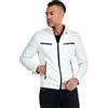D'Arienzo Giacca in Pelle Bianca Uomo Giubbotto Moto Giubbino Biker Vera Pelle Made in Italy Hmailton